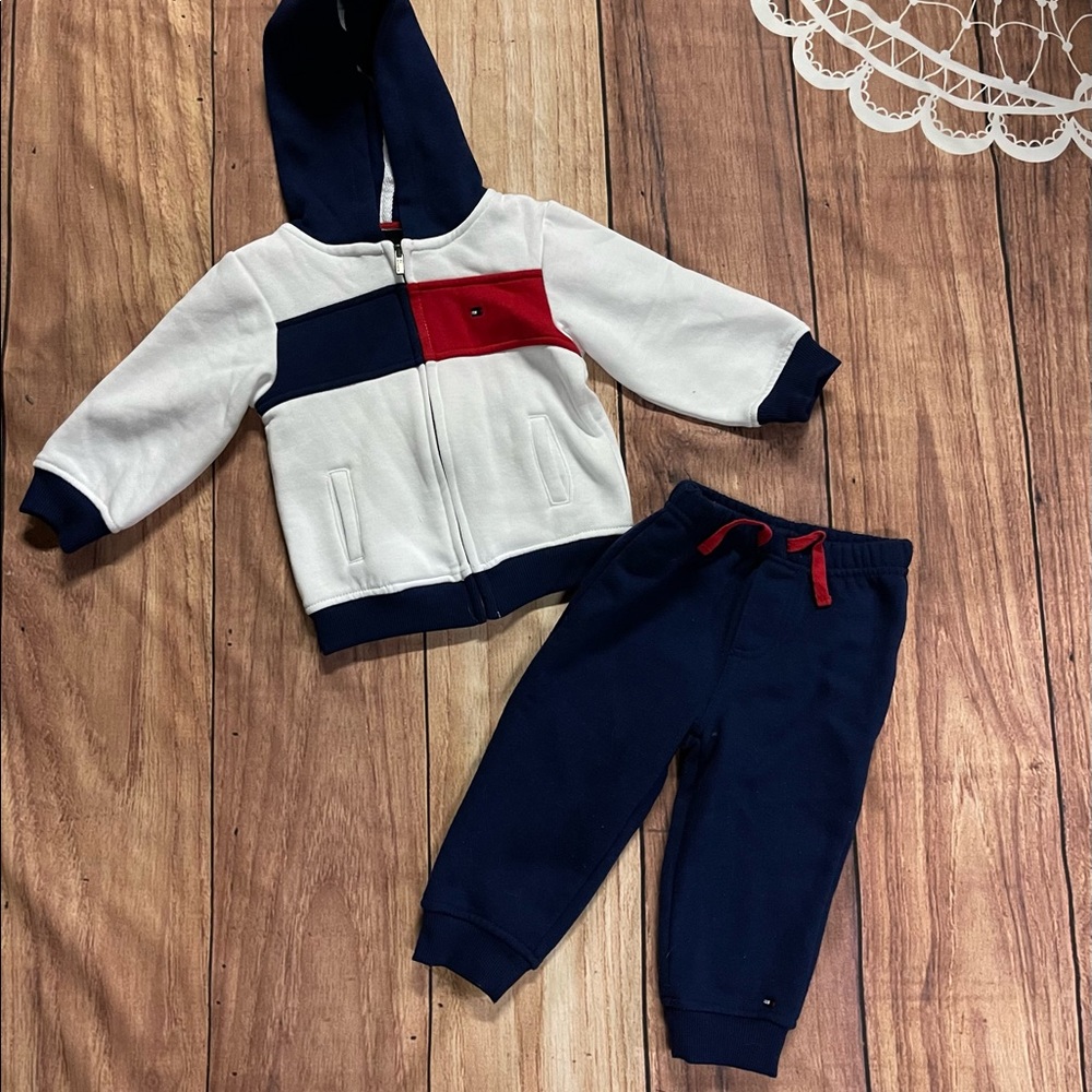 Tommy Hilfiger Baby Boy Matching Jogger Set 12 Months